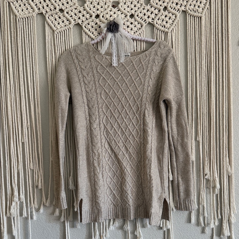 Oversized cable knit sweater